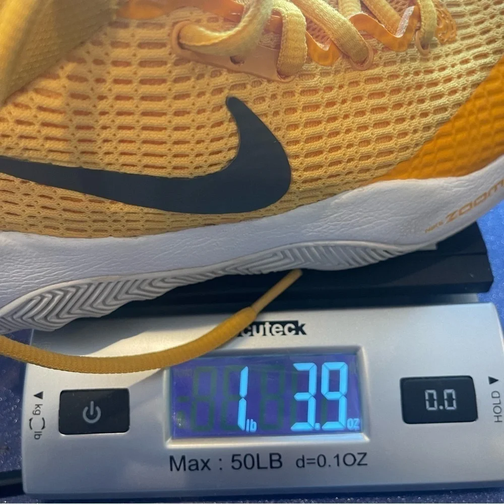 NIKE ZOOM REV TB Gold Orange Yellow Kids size 4.5